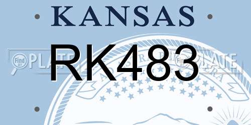 RK483 Kansas License Plate