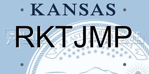 RKTJMP Kansas License Plate