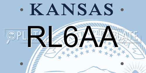 RL6AA Kansas License Plate