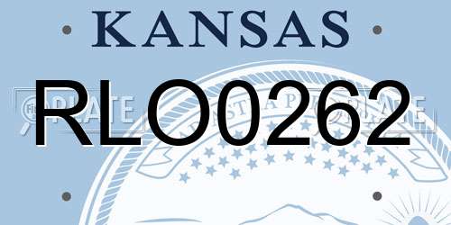 RLO0262 Kansas License Plate
