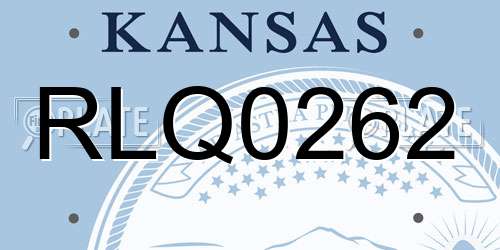 RLQ0262 Kansas License Plate