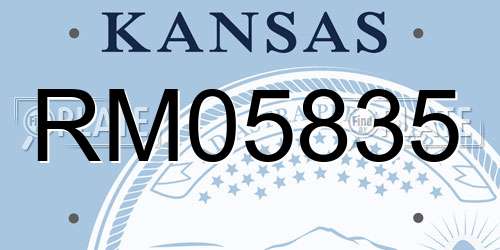 RM05835 Kansas License Plate