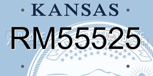 RM55525 Kansas License Plate