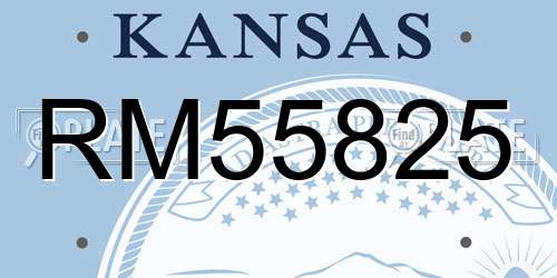 RM55825 Kansas License Plate
