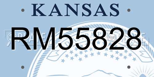 RM55828 Kansas License Plate