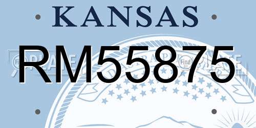 RM55875 Kansas License Plate