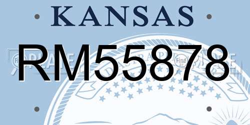 RM55878 Kansas License Plate