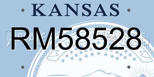 RM58528 Kansas License Plate