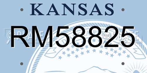 RM58825 Kansas License Plate