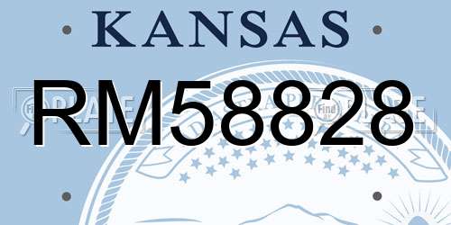 RM58828 Kansas License Plate
