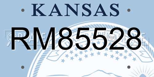 RM85528 Kansas License Plate