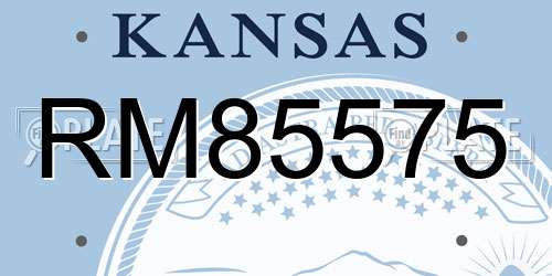 RM85575 Kansas License Plate