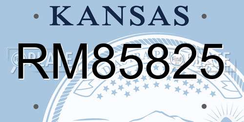 RM85825 Kansas License Plate