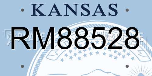 RM88528 Kansas License Plate