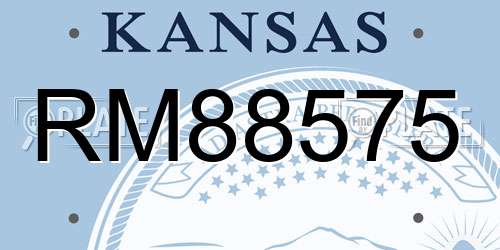 RM88575 Kansas License Plate