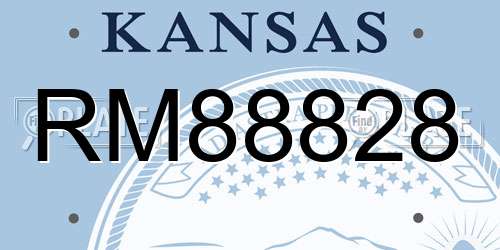 RM88828 Kansas License Plate