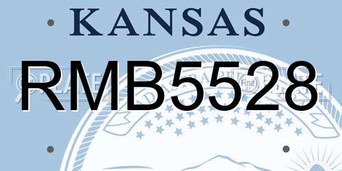 RMB5528 Kansas License Plate