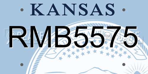 RMB5575 Kansas License Plate