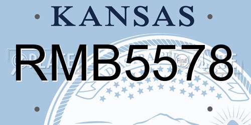 RMB5578 Kansas License Plate