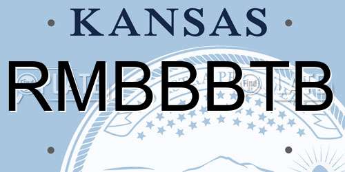 RMBBBTB Kansas License Plate