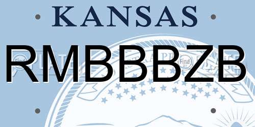 RMBBBZB Kansas License Plate