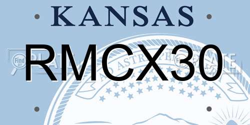 RMCX30 Kansas License Plate