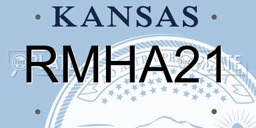 RMHA21 Kansas License Plate