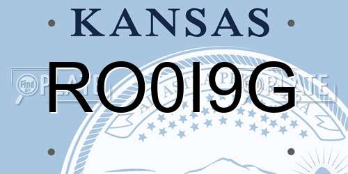 RO0I9G Kansas License Plate