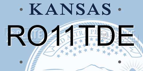 RO11TDE Kansas License Plate
