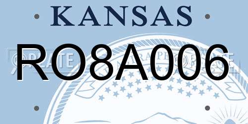RO8A006 Kansas License Plate