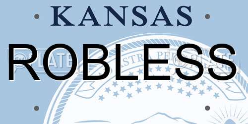ROBLESS Kansas License Plate