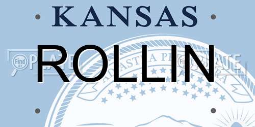 ROLLIN Kansas License Plate