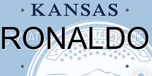 RONALDO Kansas License Plate