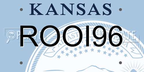 ROOI96 Kansas License Plate