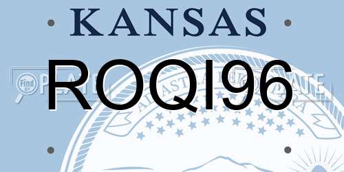 ROQI96 Kansas License Plate