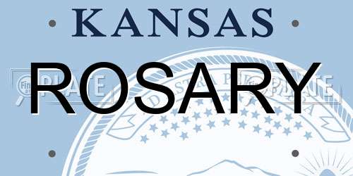 ROSARY Kansas License Plate