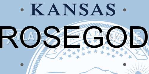 ROSEGOD Kansas License Plate