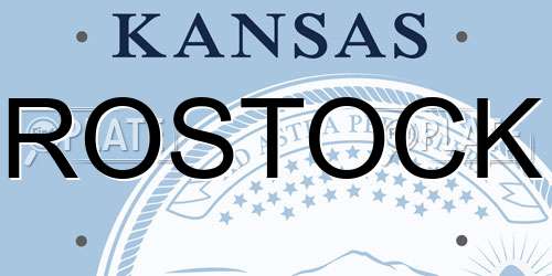 ROSTOCK Kansas License Plate