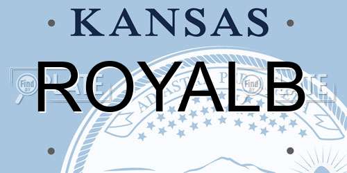 ROYALB Kansas License Plate