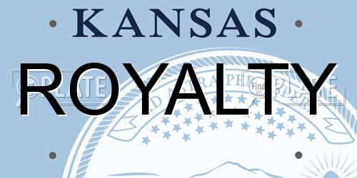 ROYALTY Kansas License Plate