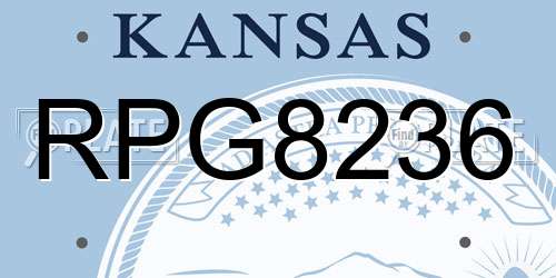 RPG8236 Kansas License Plate