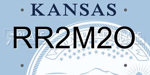 RR2M2O Kansas License Plate