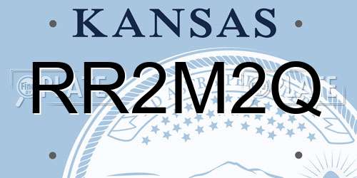 RR2M2Q Kansas License Plate