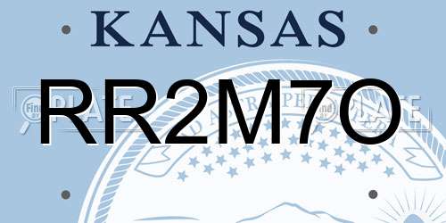 RR2M7O Kansas License Plate