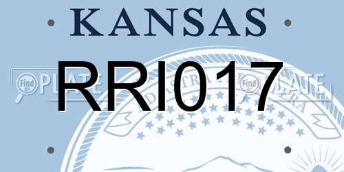RRI017 Kansas License Plate