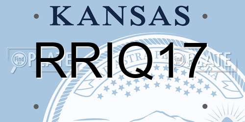 RRIQ17 Kansas License Plate