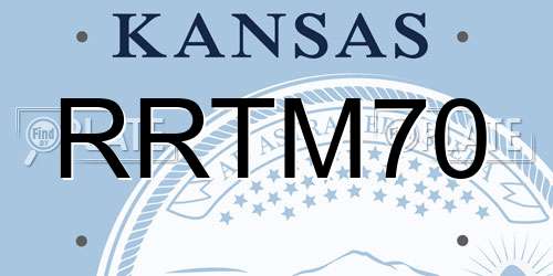 RRTM70 Kansas License Plate