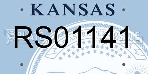 RS01141 Kansas License Plate