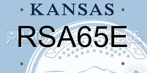 RSA65E Kansas License Plate