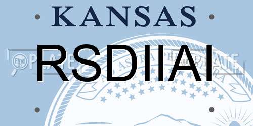 RSDIIAI Kansas License Plate